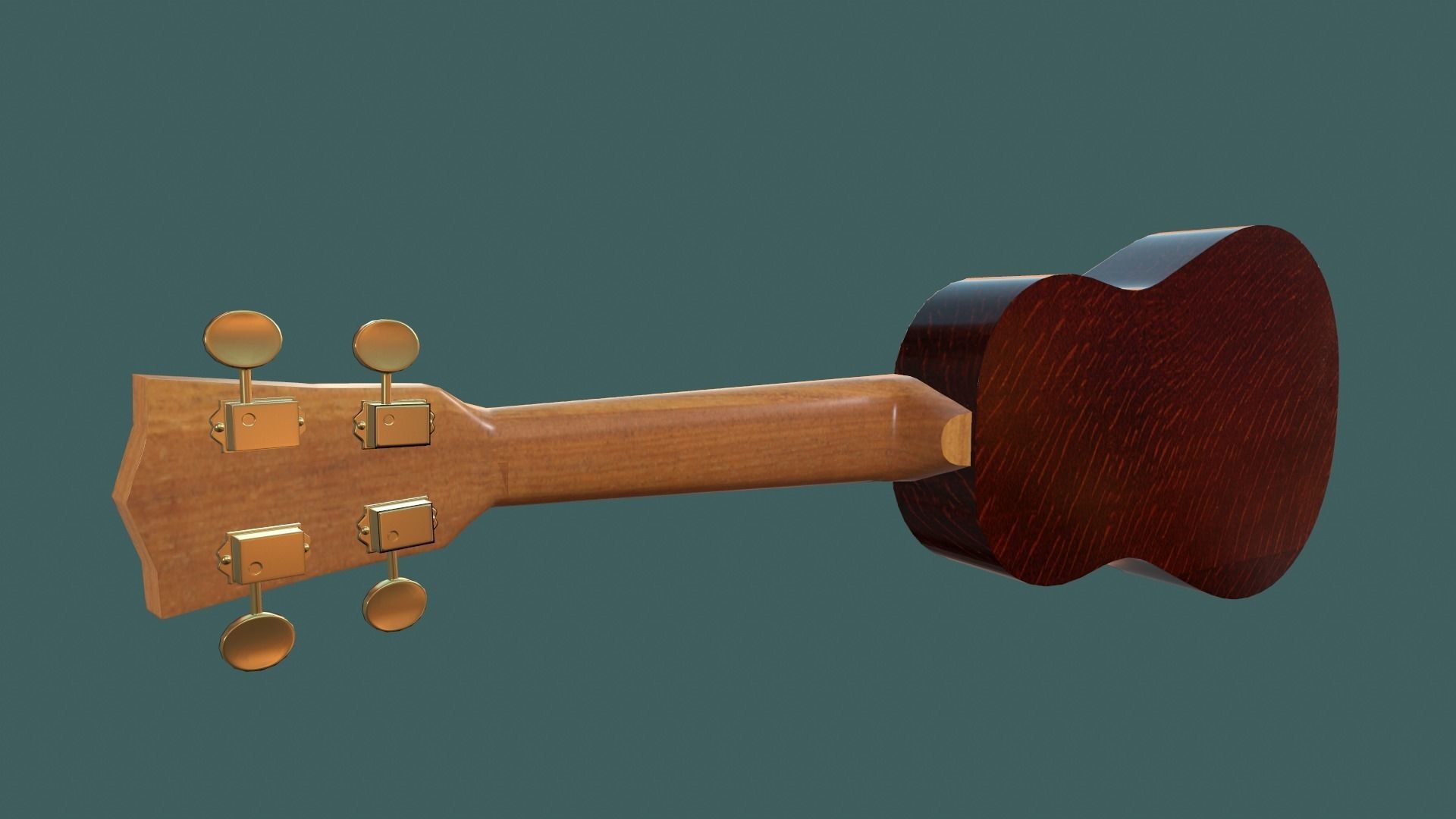 Ukulele PBR textures model Low-poly 3D model_3
