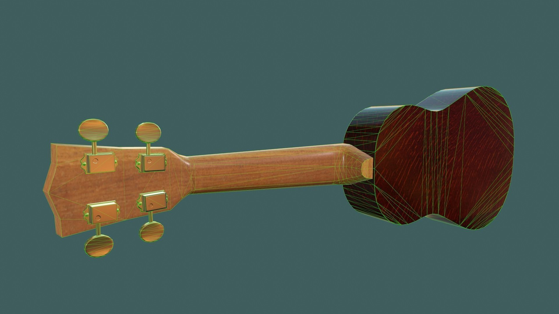 Ukulele PBR textures model Low-poly 3D model_4
