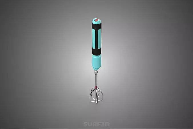ELECTRIC MOTOR HAND BLENDER MIXER BEATER WHISK EGG FROTHER FOAM 3D model 4