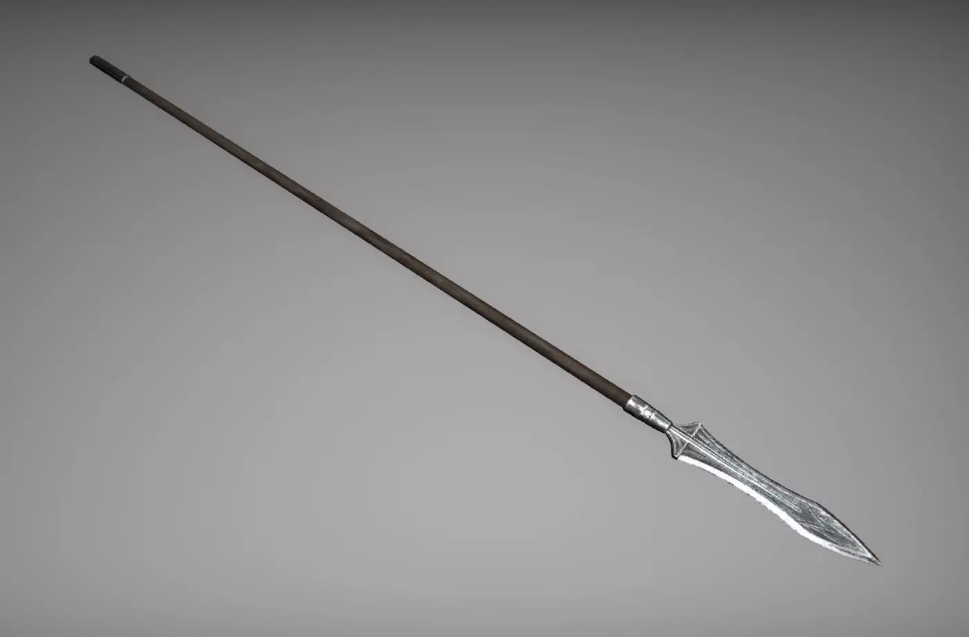 Medieval spear Free low-poly 3D model_0