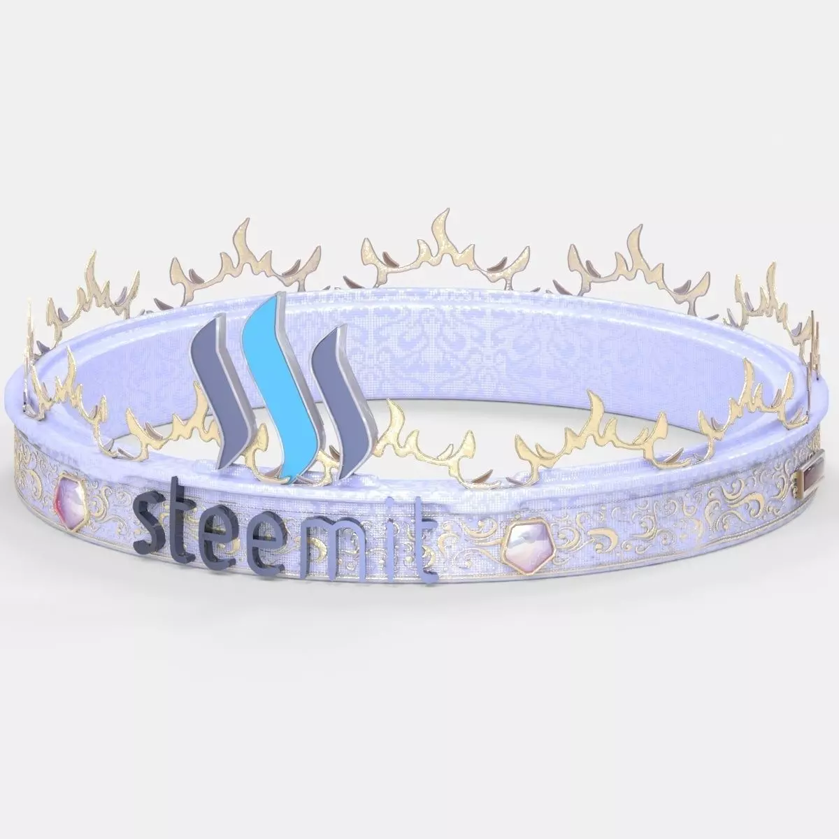 High poly Crown for Steemit Free 3D model