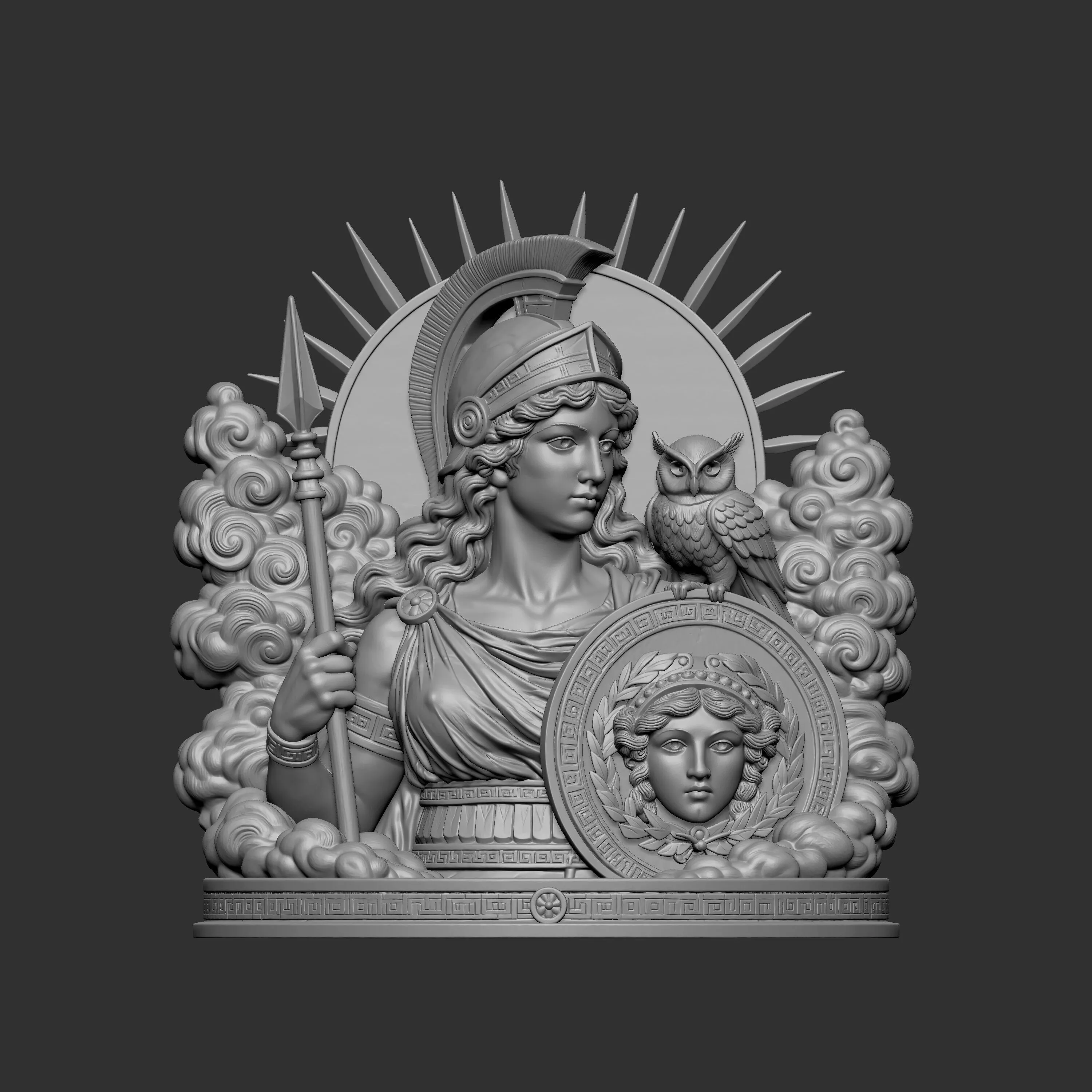Athena the ancient Greek goddess of wisdom 3D print model