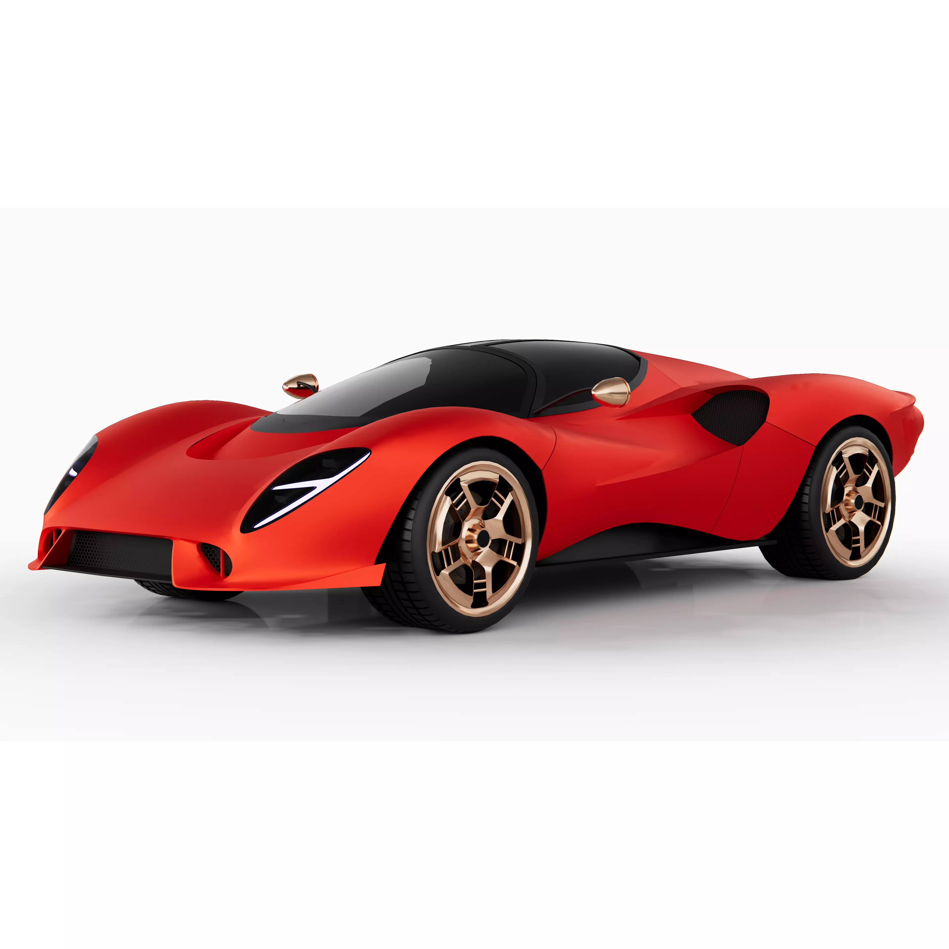 De Tomaso P72 Low-poly 3D model