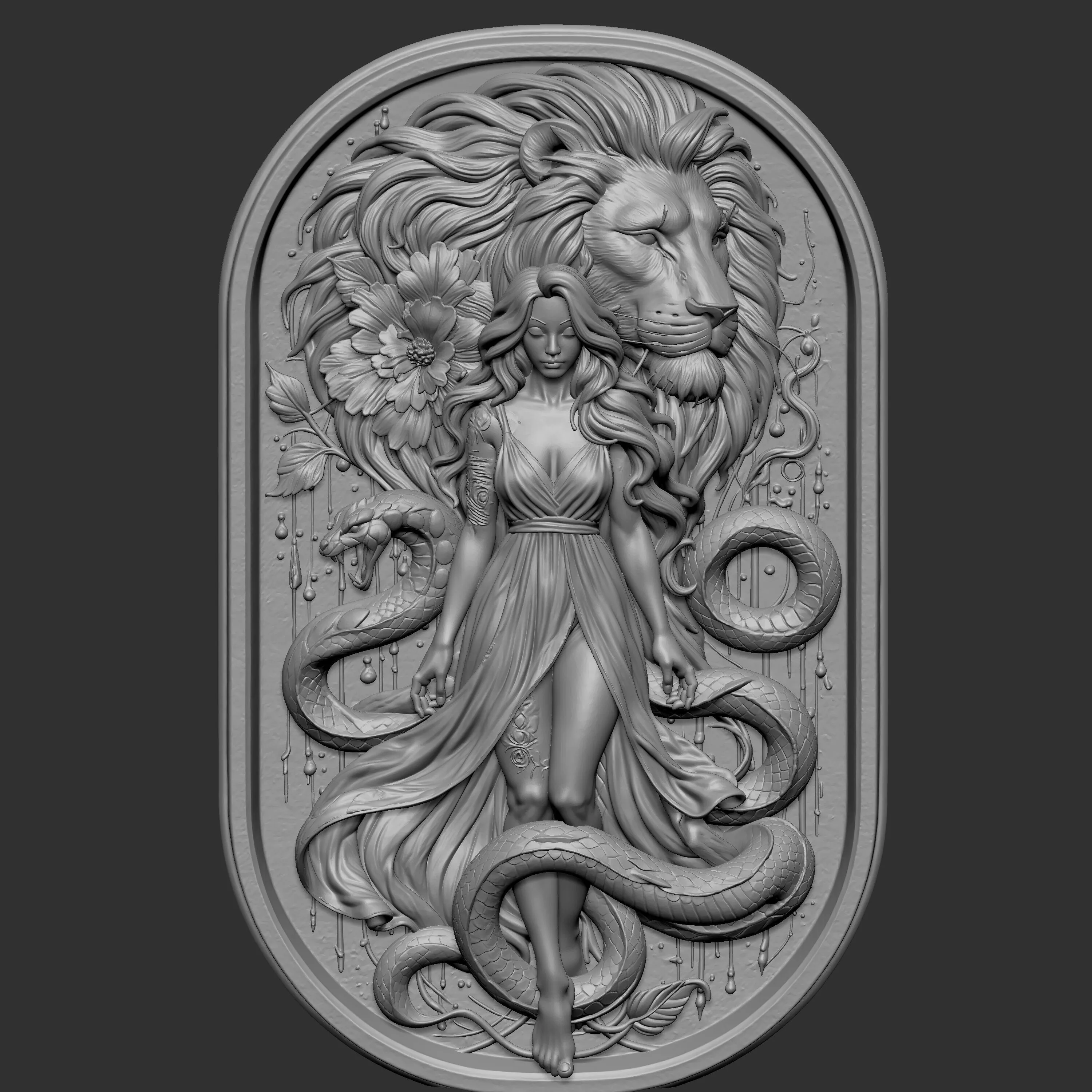 mythological or allegorical goddess of nature 3D print model
