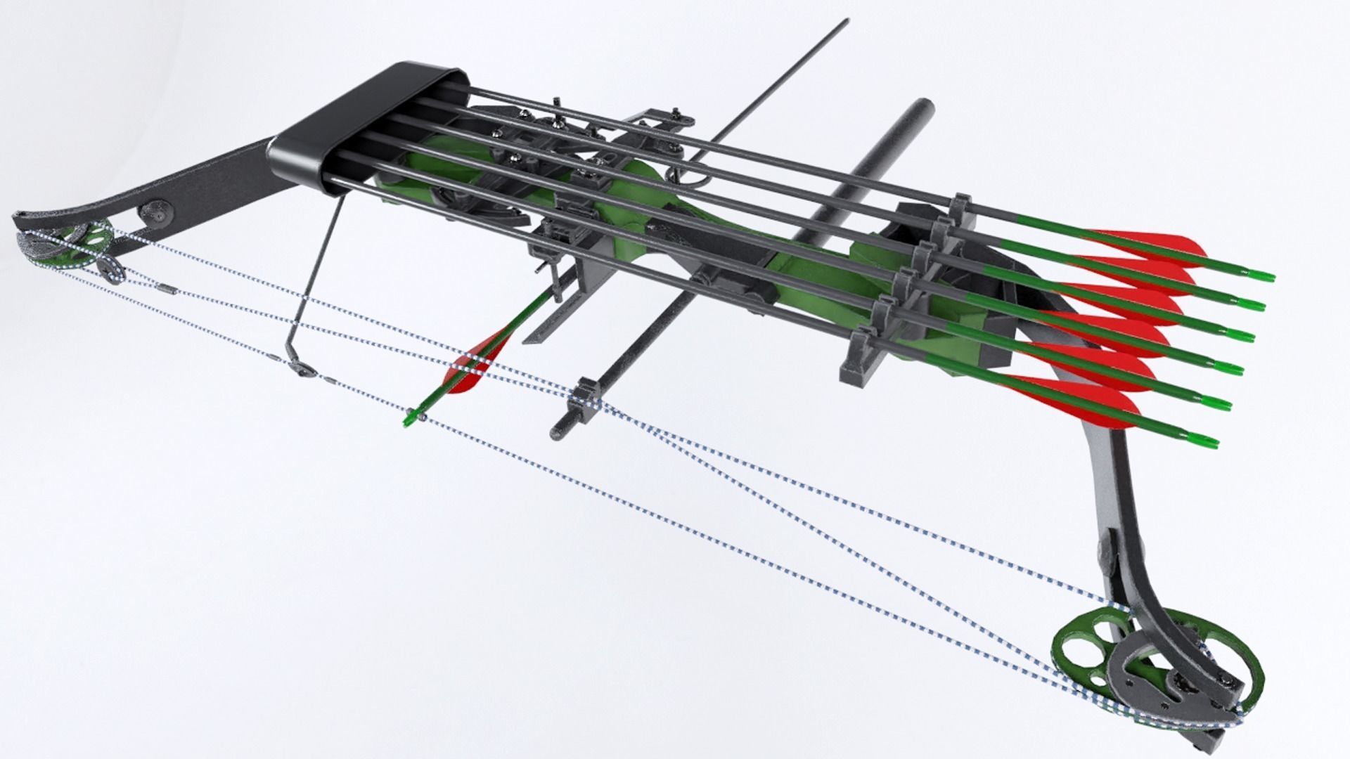 Low Poly Hunting and Archery Bow Low-poly 3D model_1