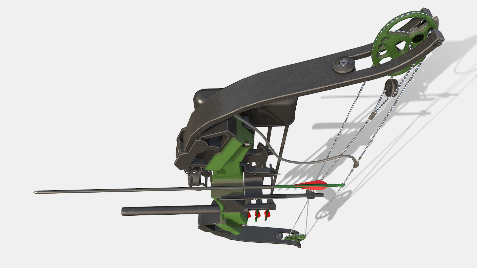 Low Poly Hunting and Archery Bow Low-poly 3D model_5