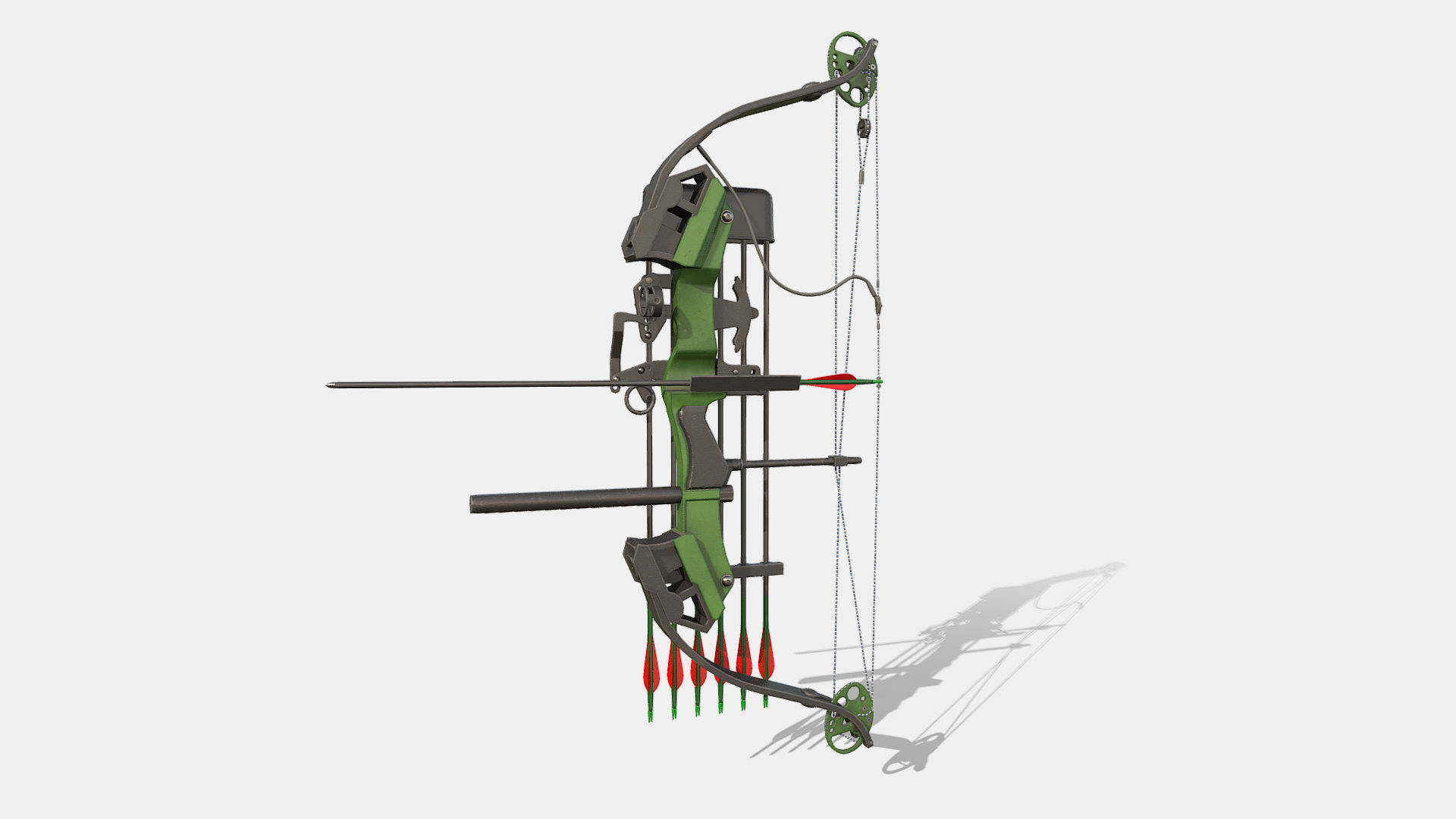 Low Poly Hunting and Archery Bow Low-poly 3D model_6