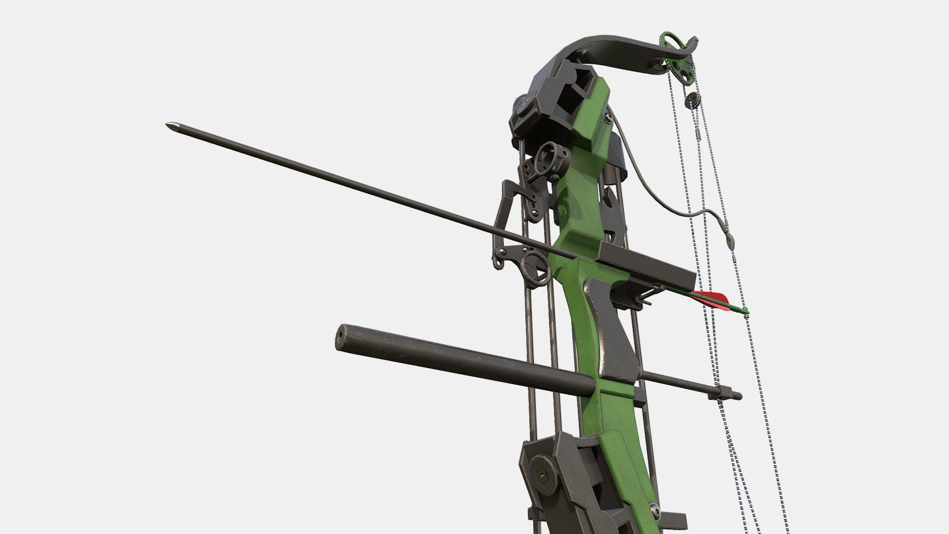 Low Poly Hunting and Archery Bow Low-poly 3D model_4