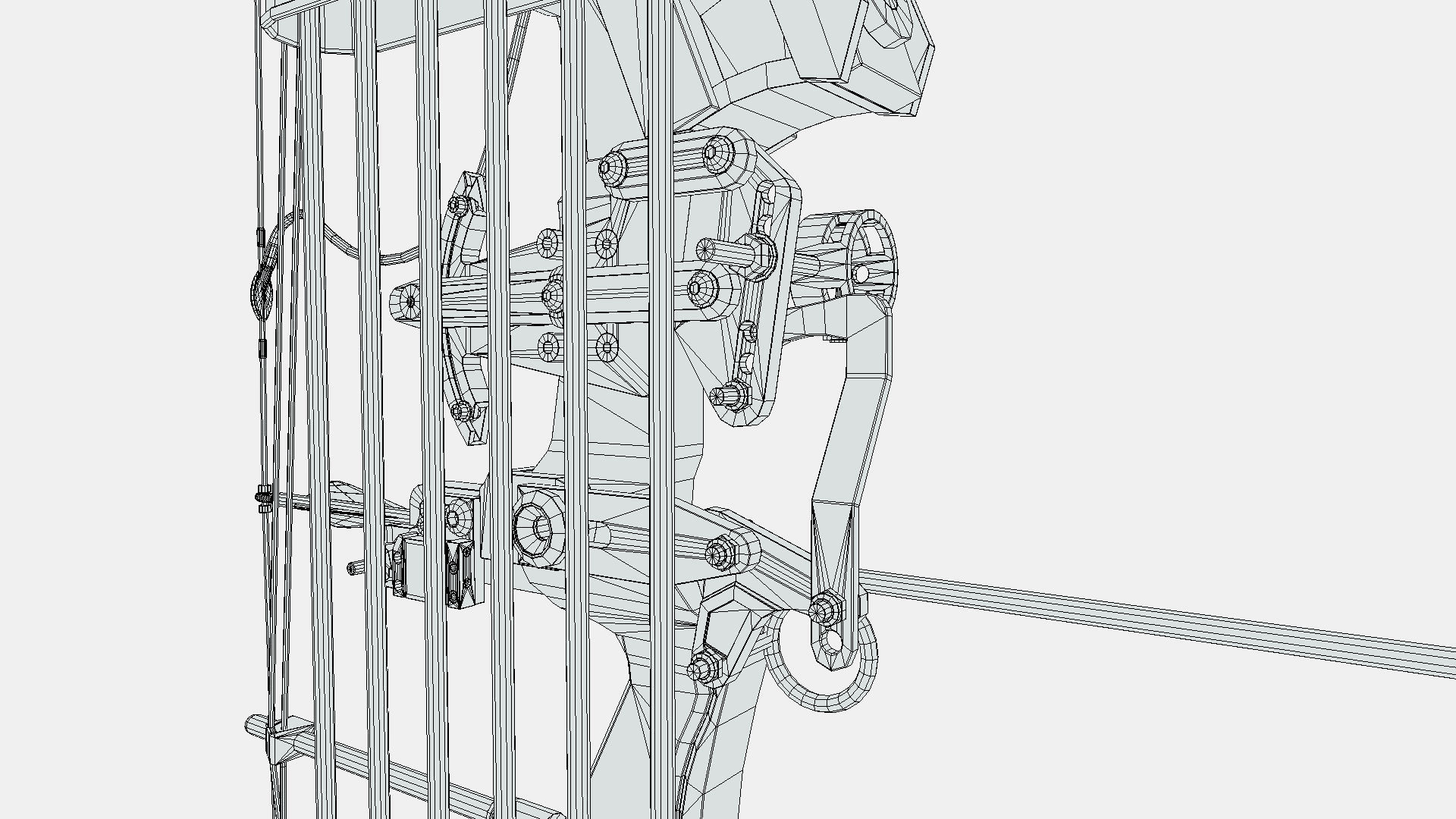Low Poly Hunting and Archery Bow Low-poly 3D model_10