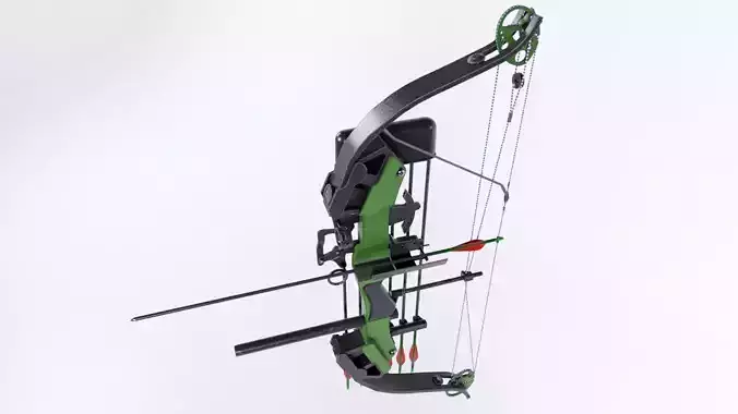 Low Poly Hunting and Archery Bow Low-poly 3D model