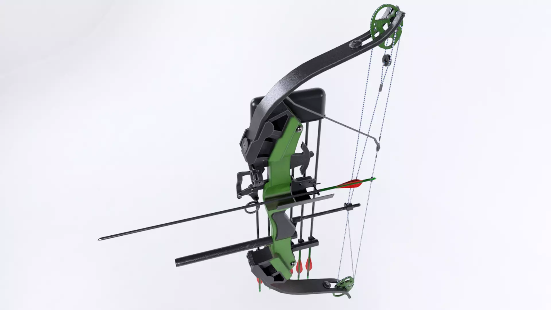 Low Poly Hunting and Archery Bow Low-poly 3D model_0