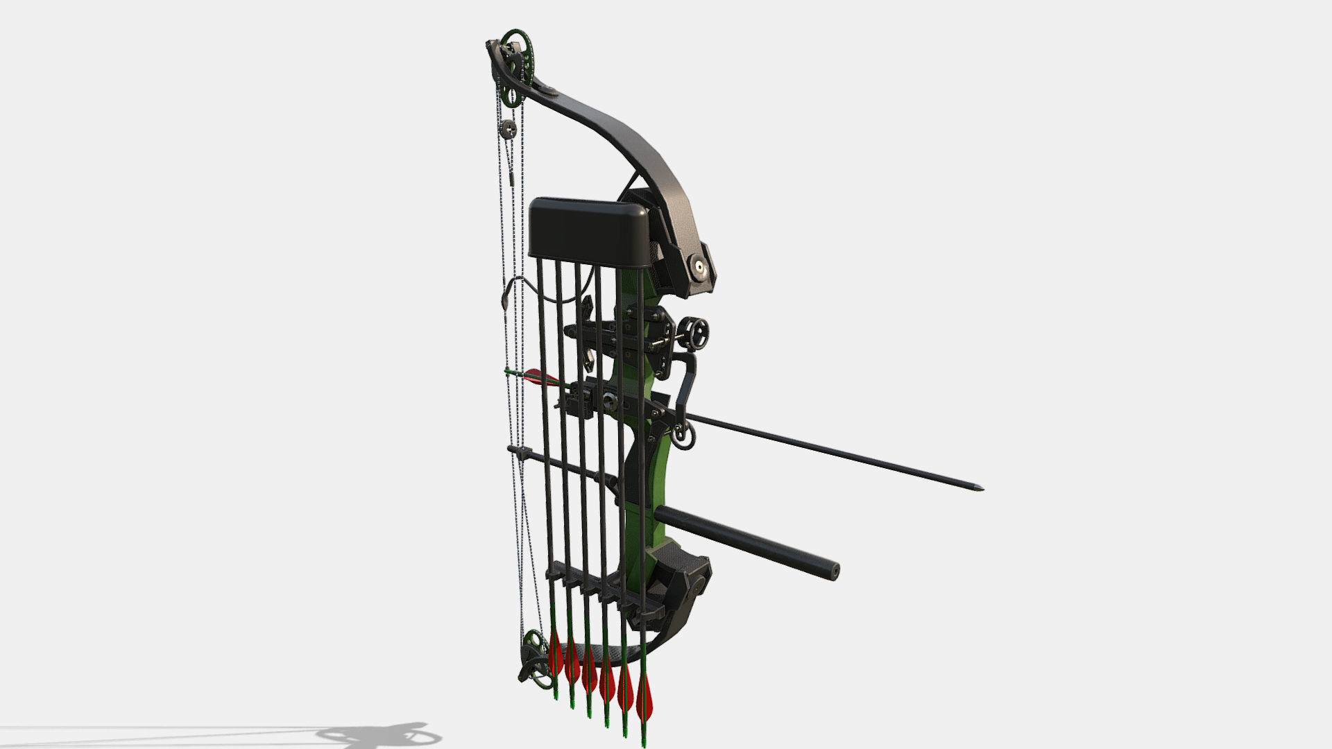 Low Poly Hunting and Archery Bow Low-poly 3D model_7