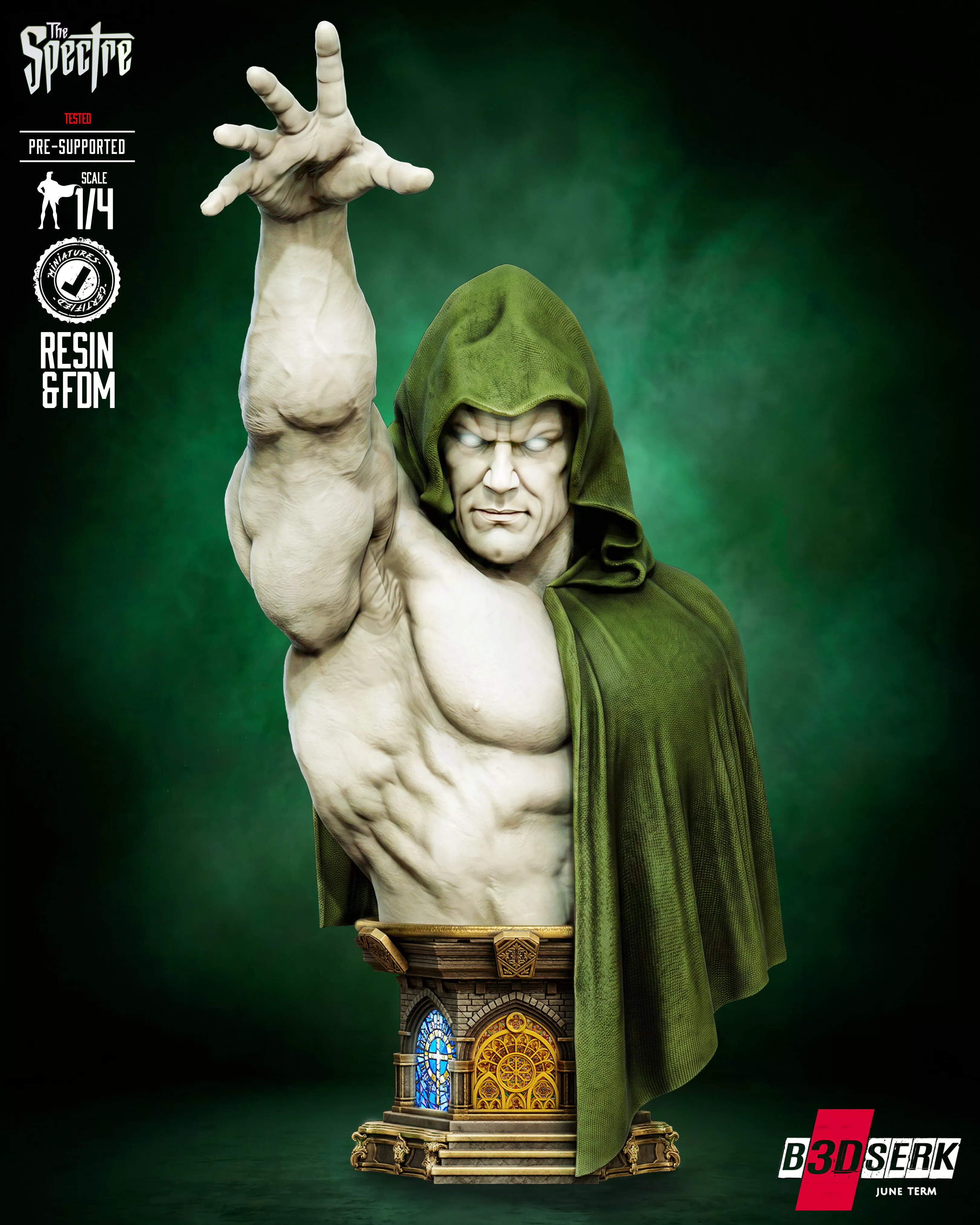 B3DSERK Spectre Bust 3D print model
