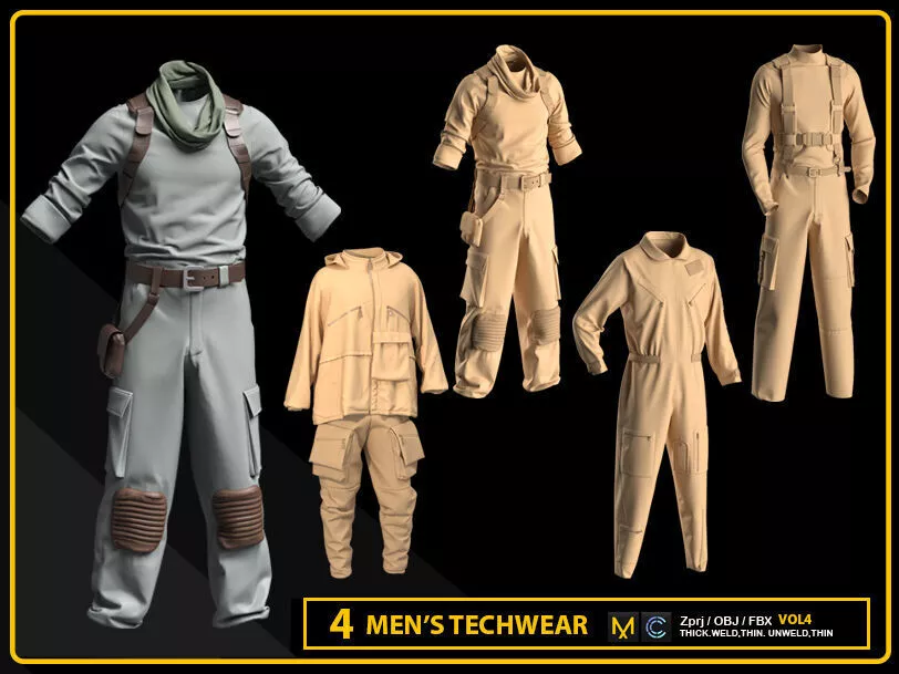 4 MENS TECHWEAR 3D model