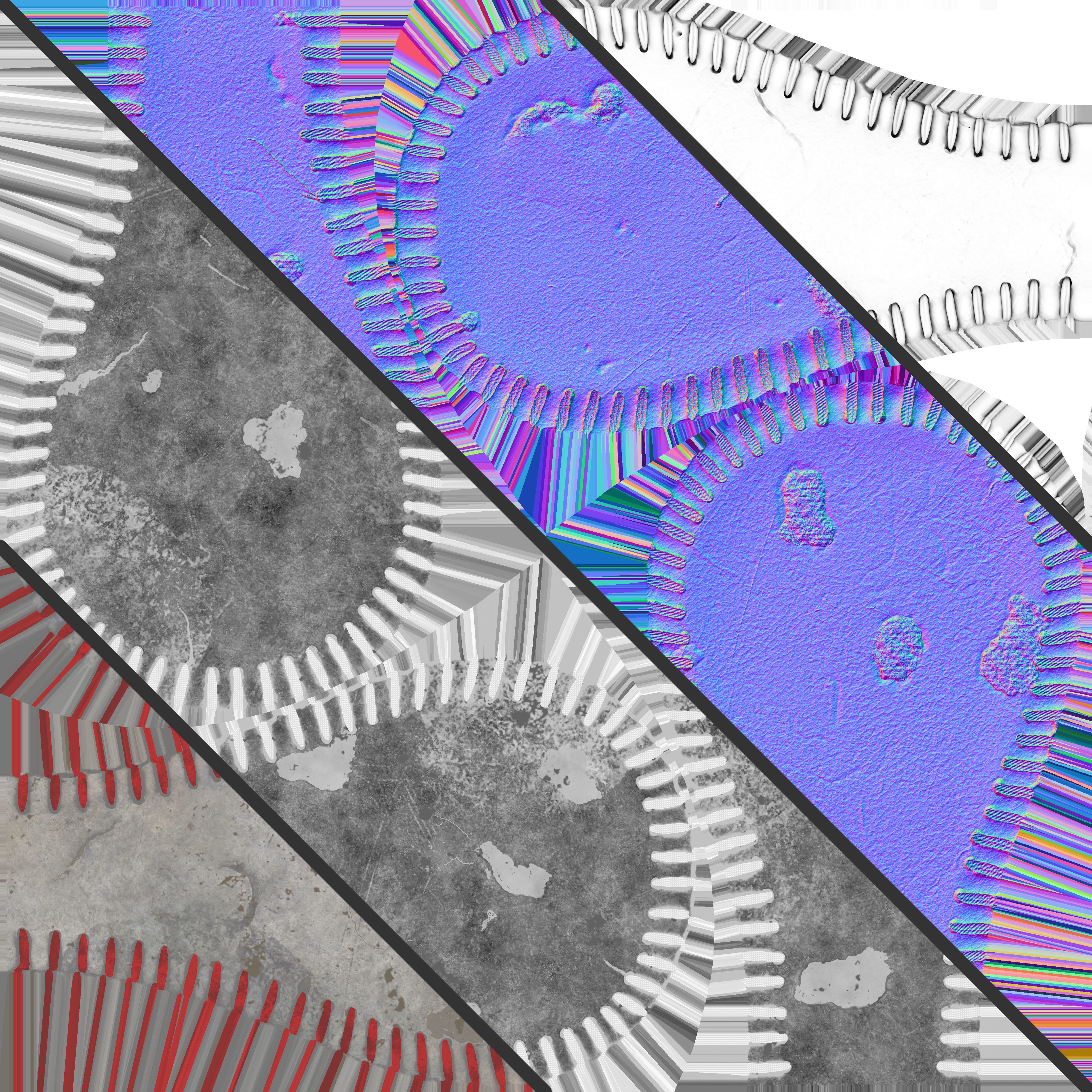 Game Ready Worn Baseball Ball Free low-poly 3D model_5