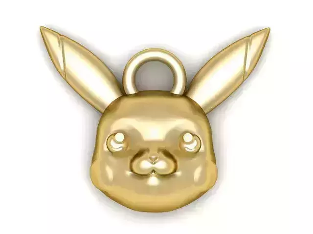 Pendant gold bunny head