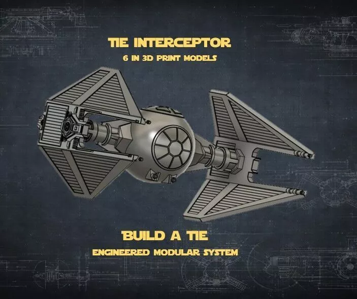 TIE Interceptor - Build A TIE - Wing Mount A 3D print model