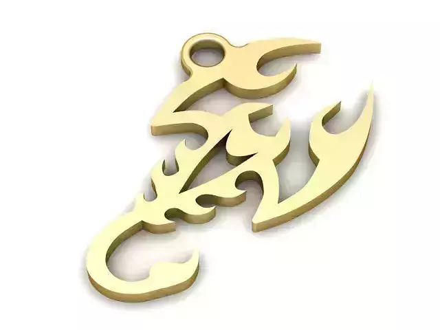 Pendant gold scorpion