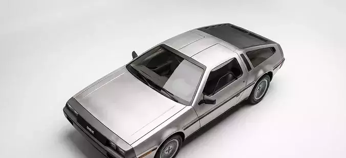 Classic DeLorean DMC-12 Sports Coupe 3D model 3