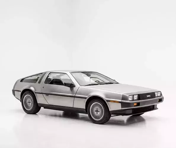 Classic DeLorean DMC-12 Sports Coupe 3D model 2