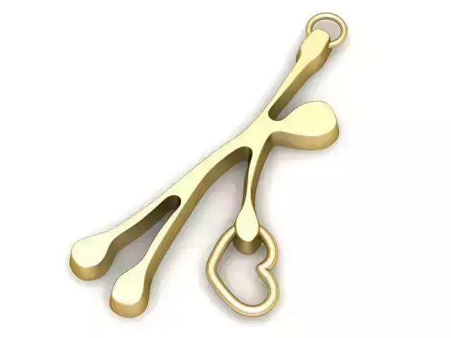 Pendant gold with heart