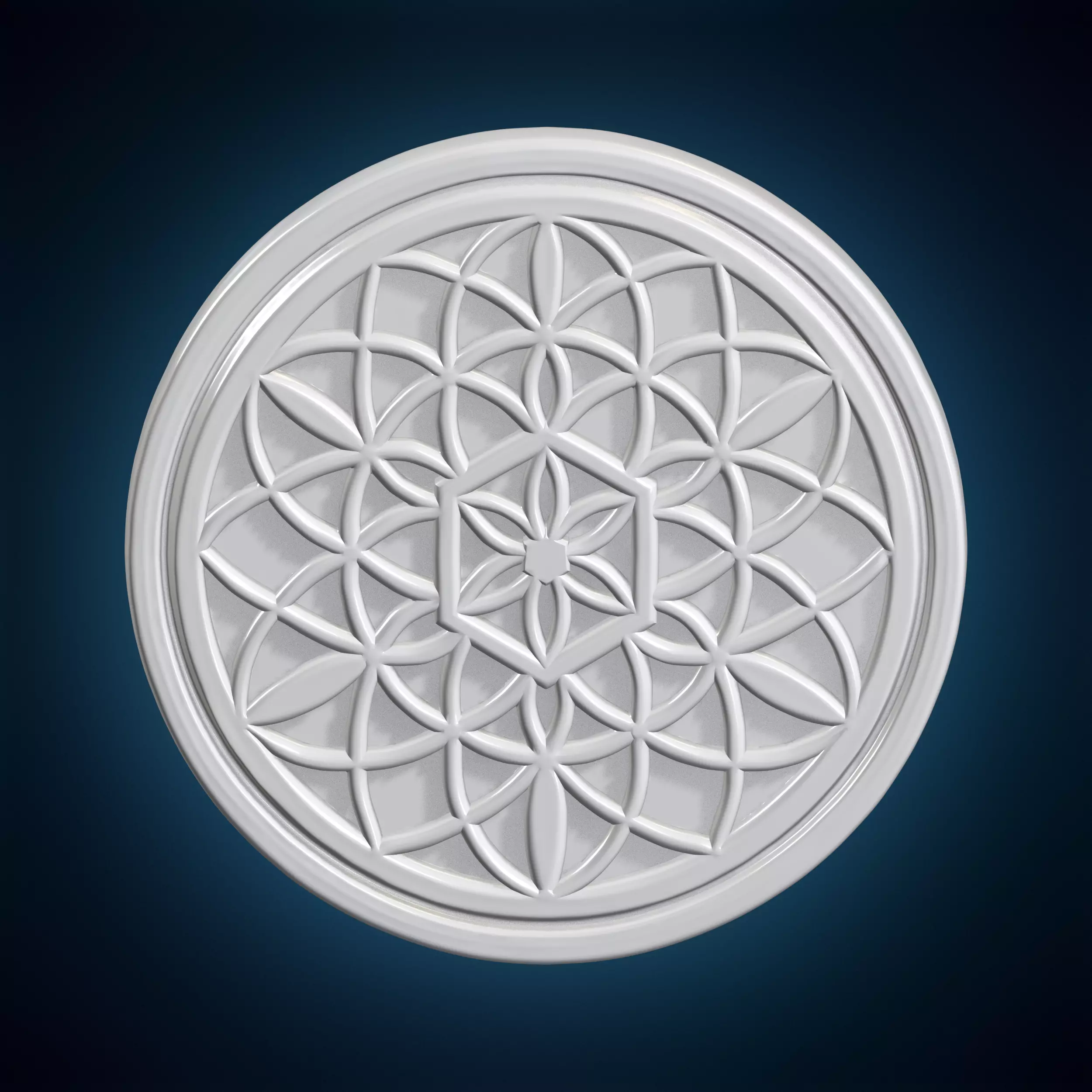 Sacred Geometry Mandala 3D Printable Wall Art 3D print model