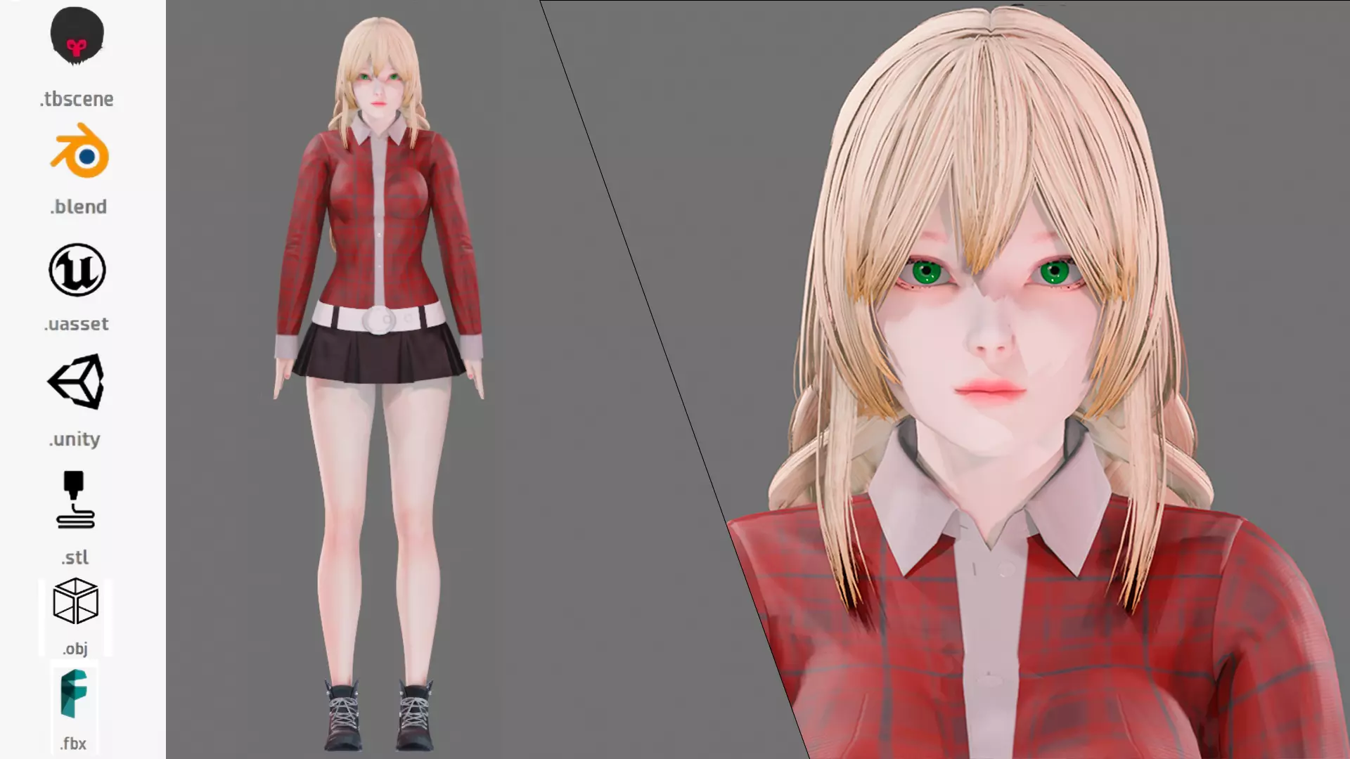 Casual clothes 0002 - Rig - Unreal - Unity - Blender - Animated Low-poly 3D model