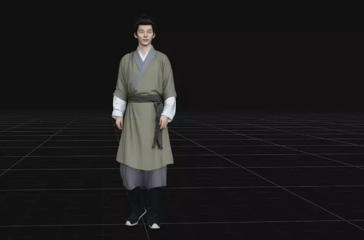 No 5 Ancient style Costume Youth 3D model