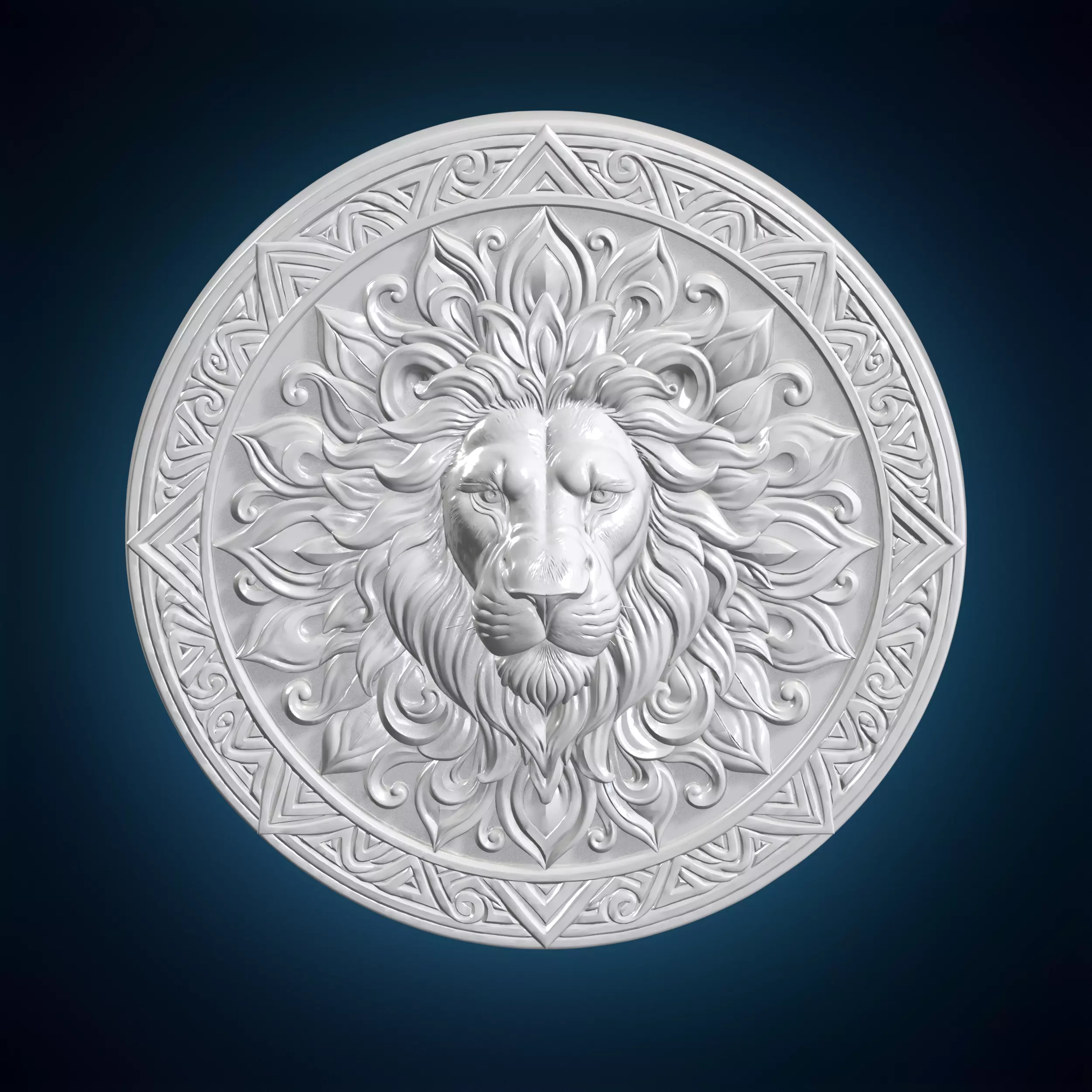 Majestic Leo Mandala 3D Printable Wall Art 3D print model
