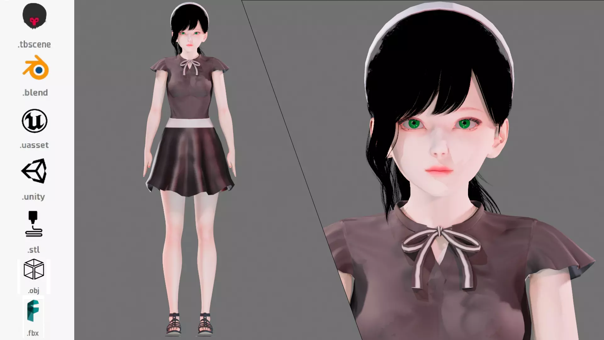 Casual clothes 0004 - Rig - Unreal - Unity - Blender - Animated Low-poly 3D model