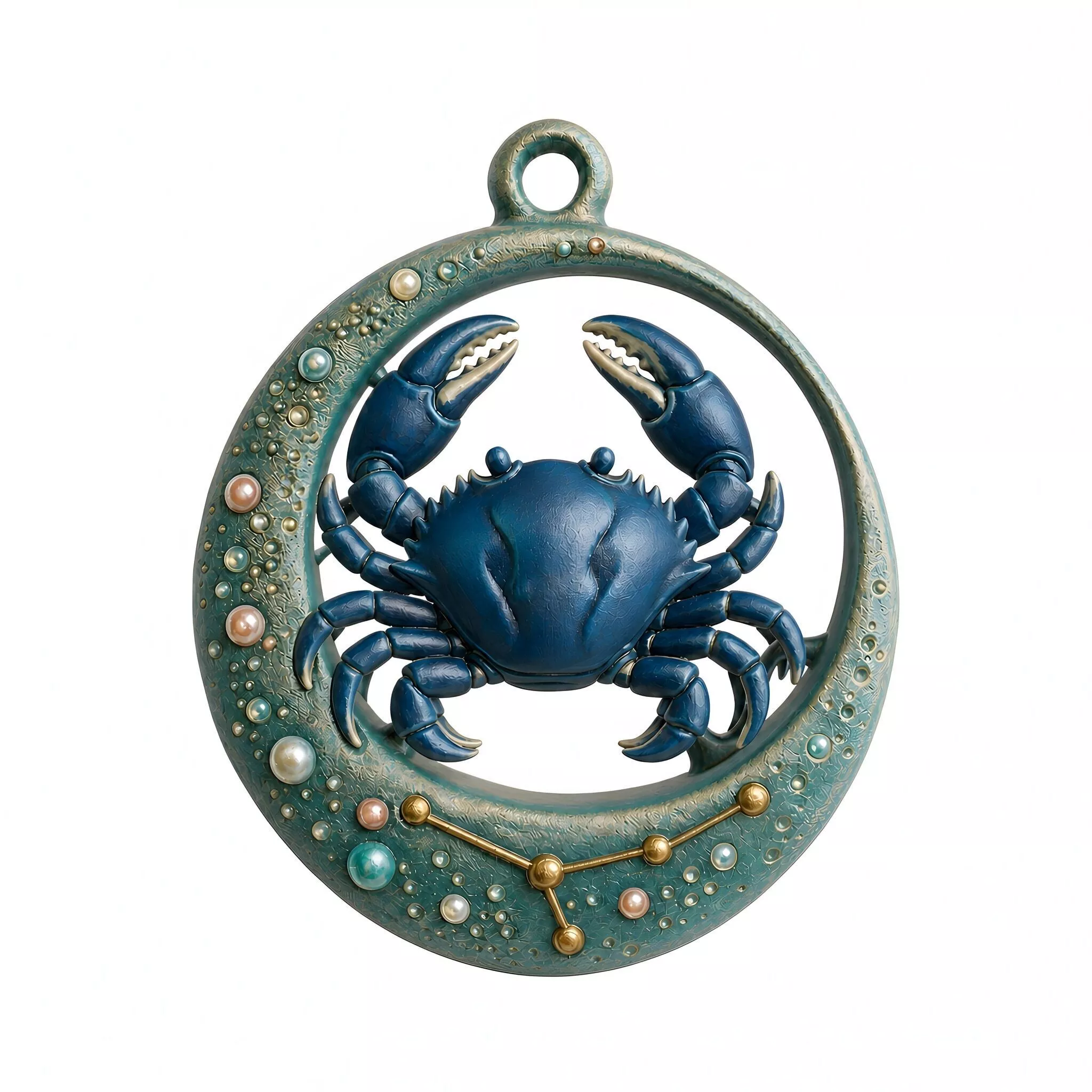 Cancer Lunar Crab Pendant 3D Printable 3D print model