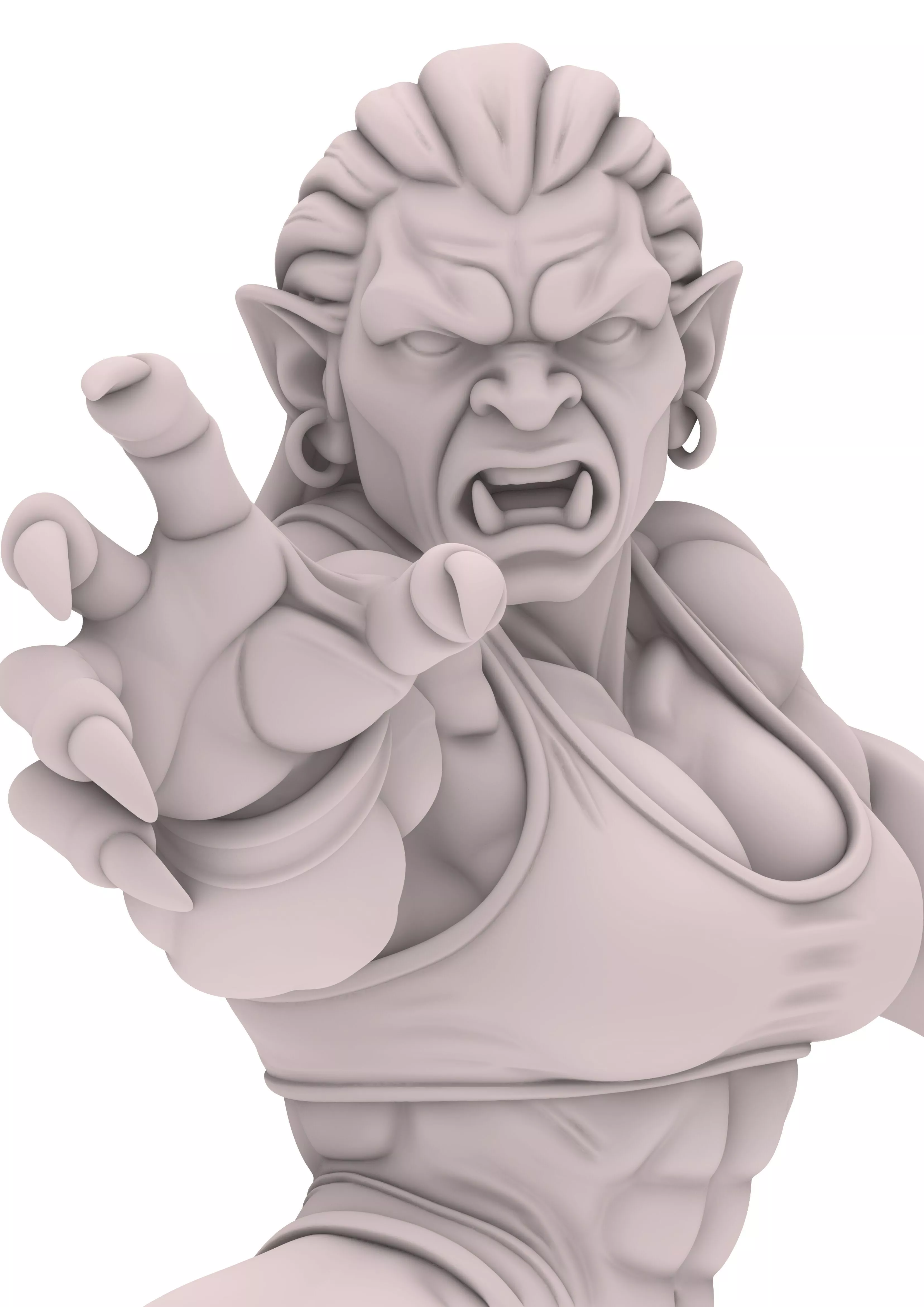 Alien Femenino Creature Kreatur Bestie Fantasy Chibi 3D print model