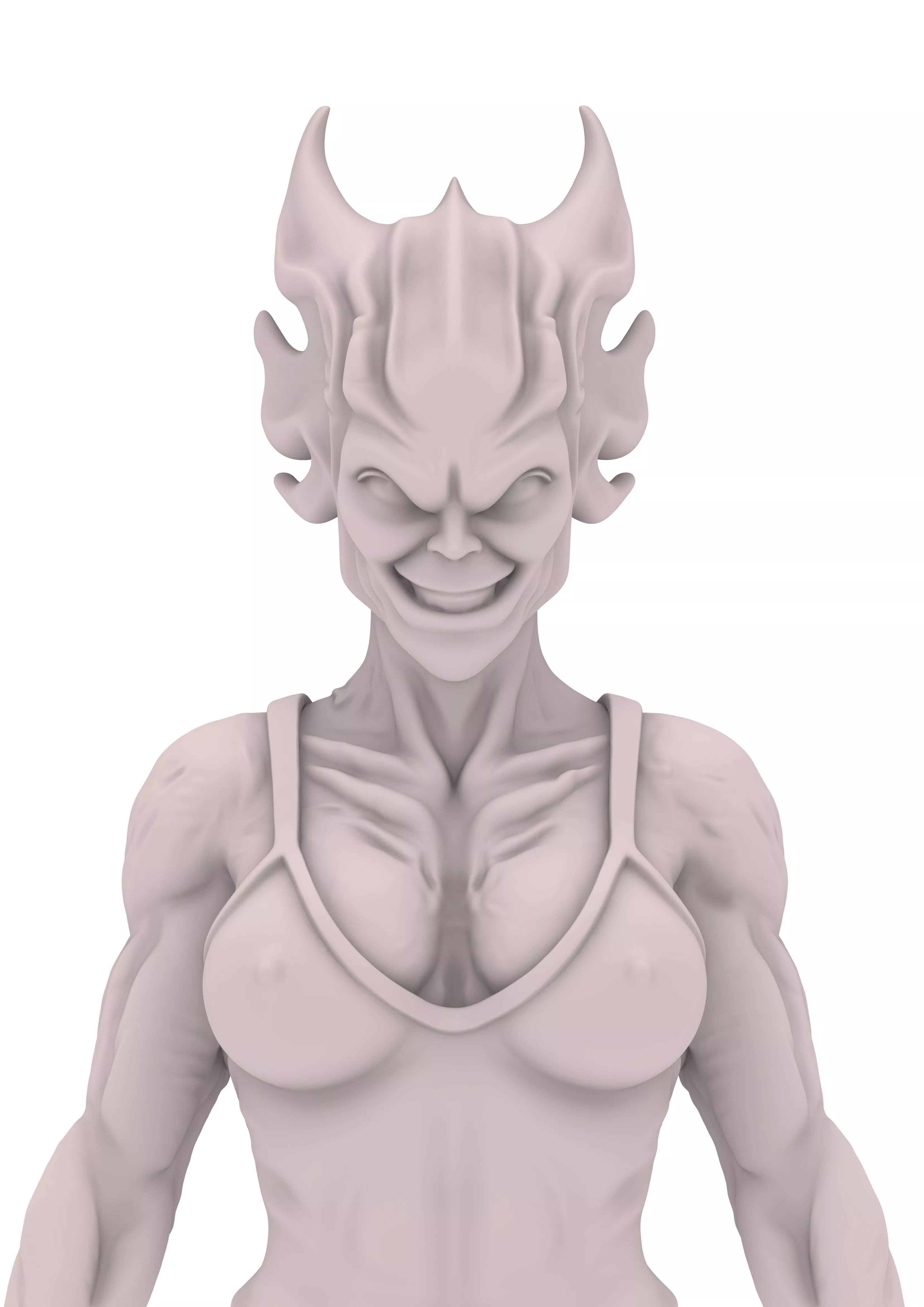 Alien Femenino Creature Kreatur Bestie Fantasy Chibi 3D print model