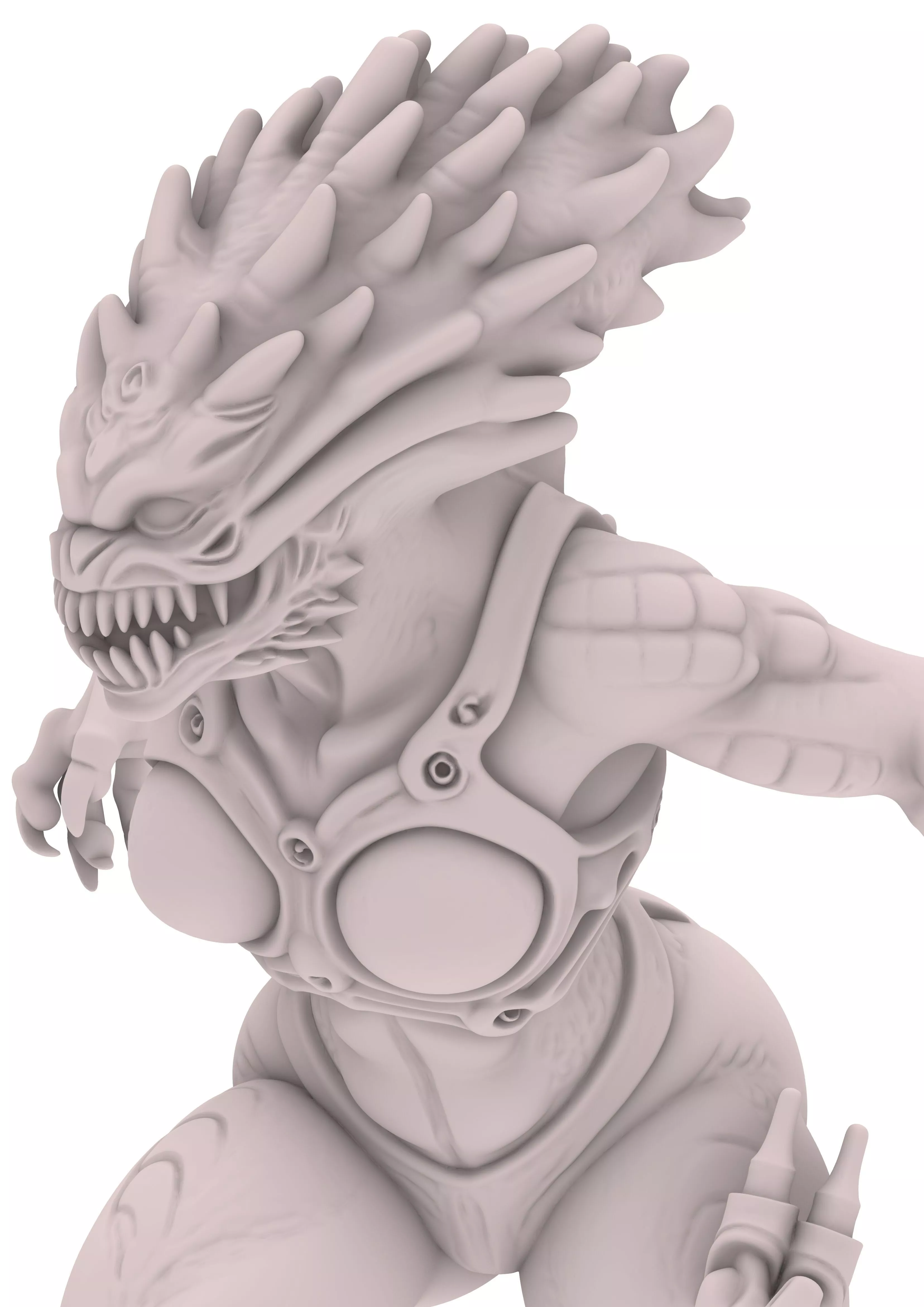 Alien Femenino Creature Kreatur Bestie Fantasy Chibi 3D print model
