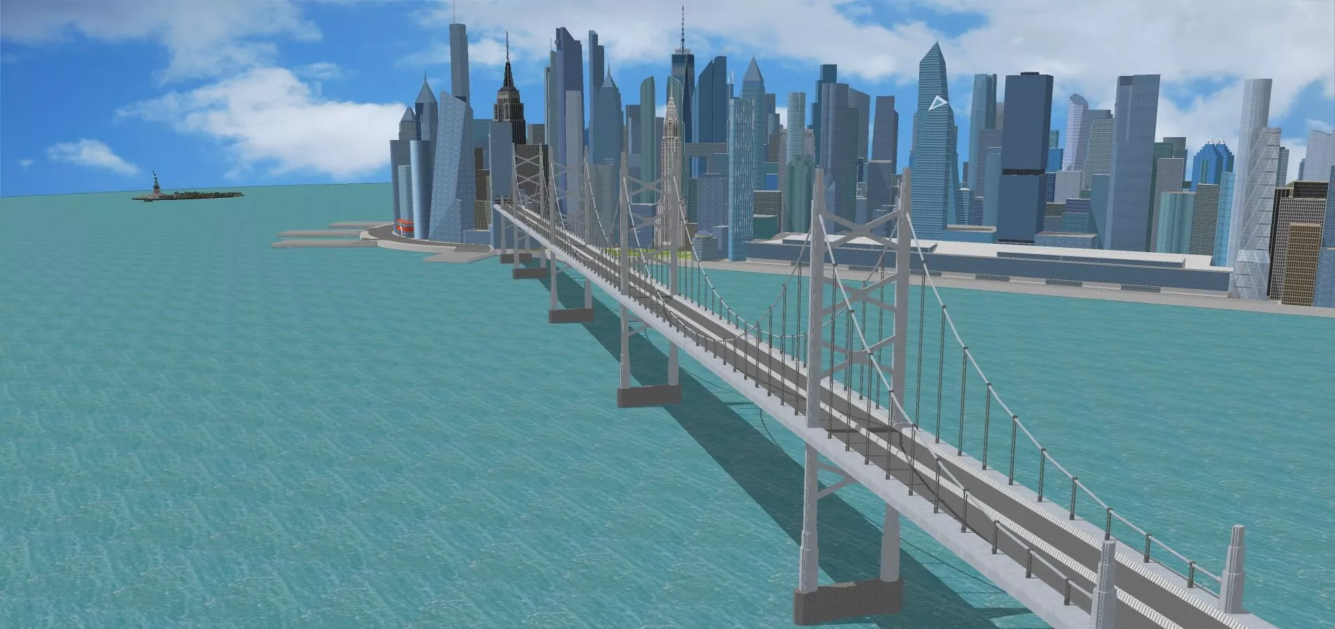 Castelia City Pokemon Inspired 3D Metropolis Model Low-poly 3D model