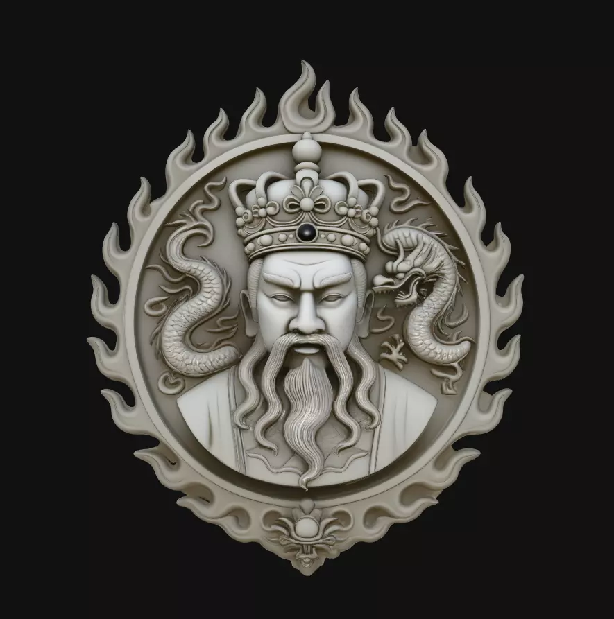 Medusa Snake Hair Flame Medallion Pendant Jewelry Model 3D print model