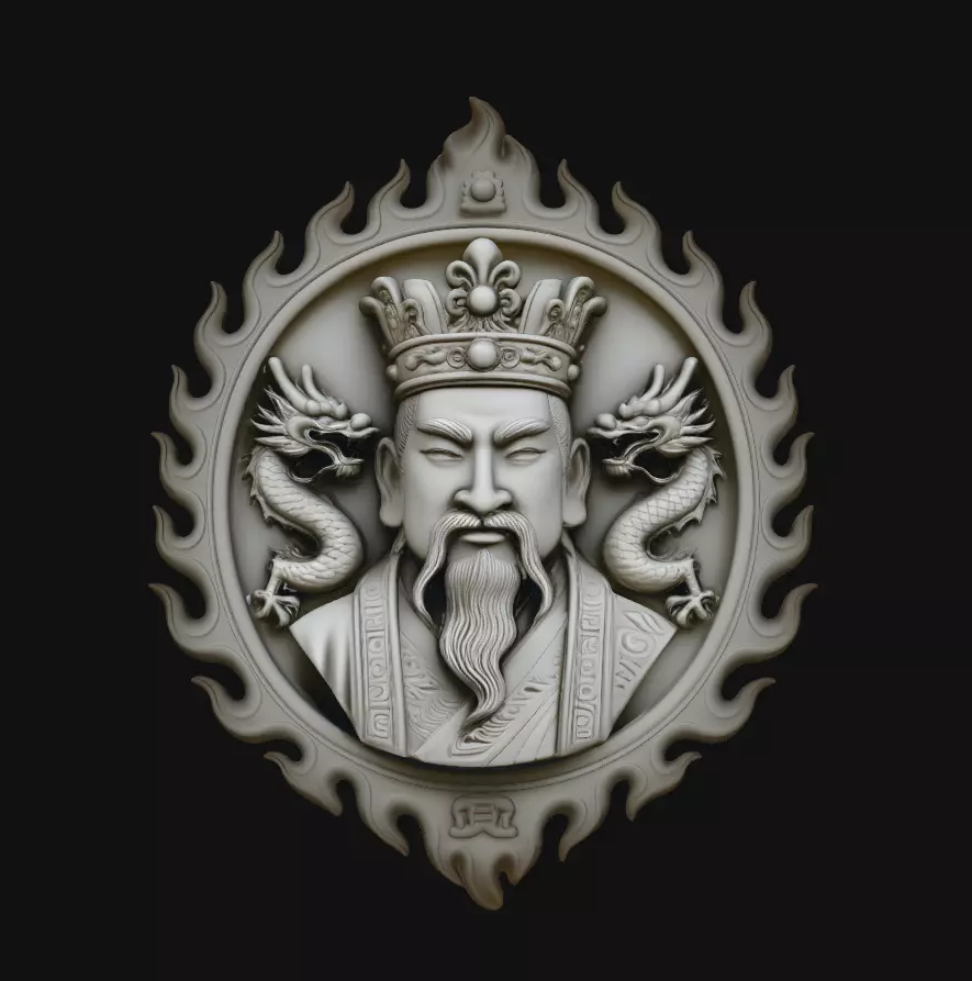 Crowned Medusa Flame Medallion Pendant Jewelry Model 3D print model