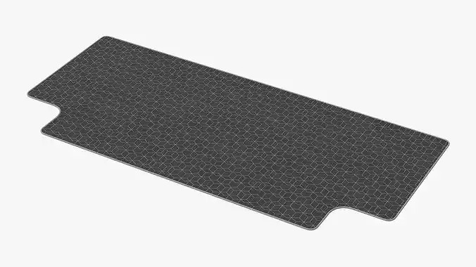 Full Desk Mouse Pad with Geometric Texture Gray 3D model