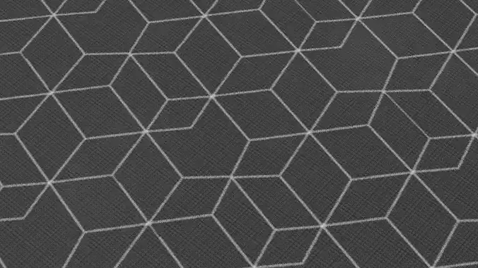 Full Desk Mouse Pad with Geometric Texture Gray 3D model 5