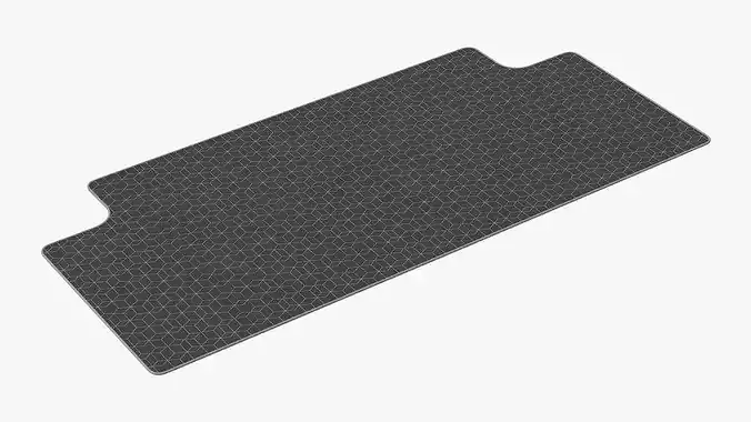 Full Desk Mouse Pad with Geometric Texture Gray 3D model 3