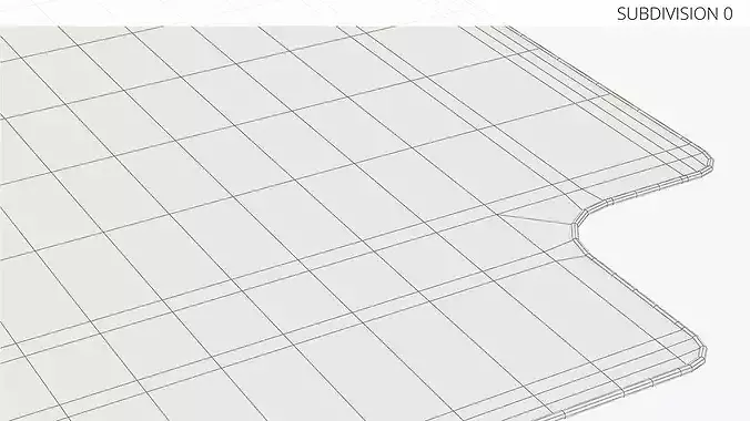 Full Desk Mouse Pad with Geometric Texture Gray 3D model 7