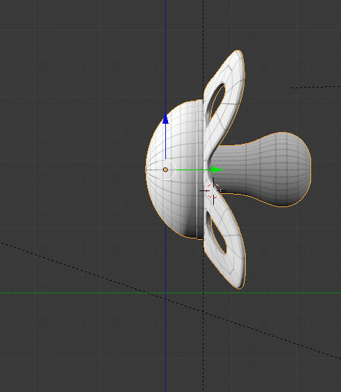 Baby Pacifier Low-poly 3D model_1