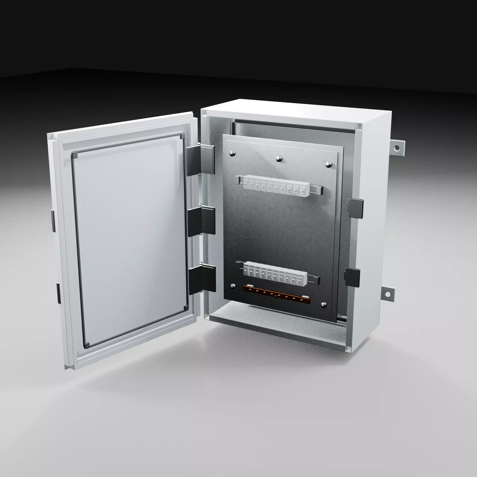 Industrial Electrical Junction Box Low-poly 3D model
