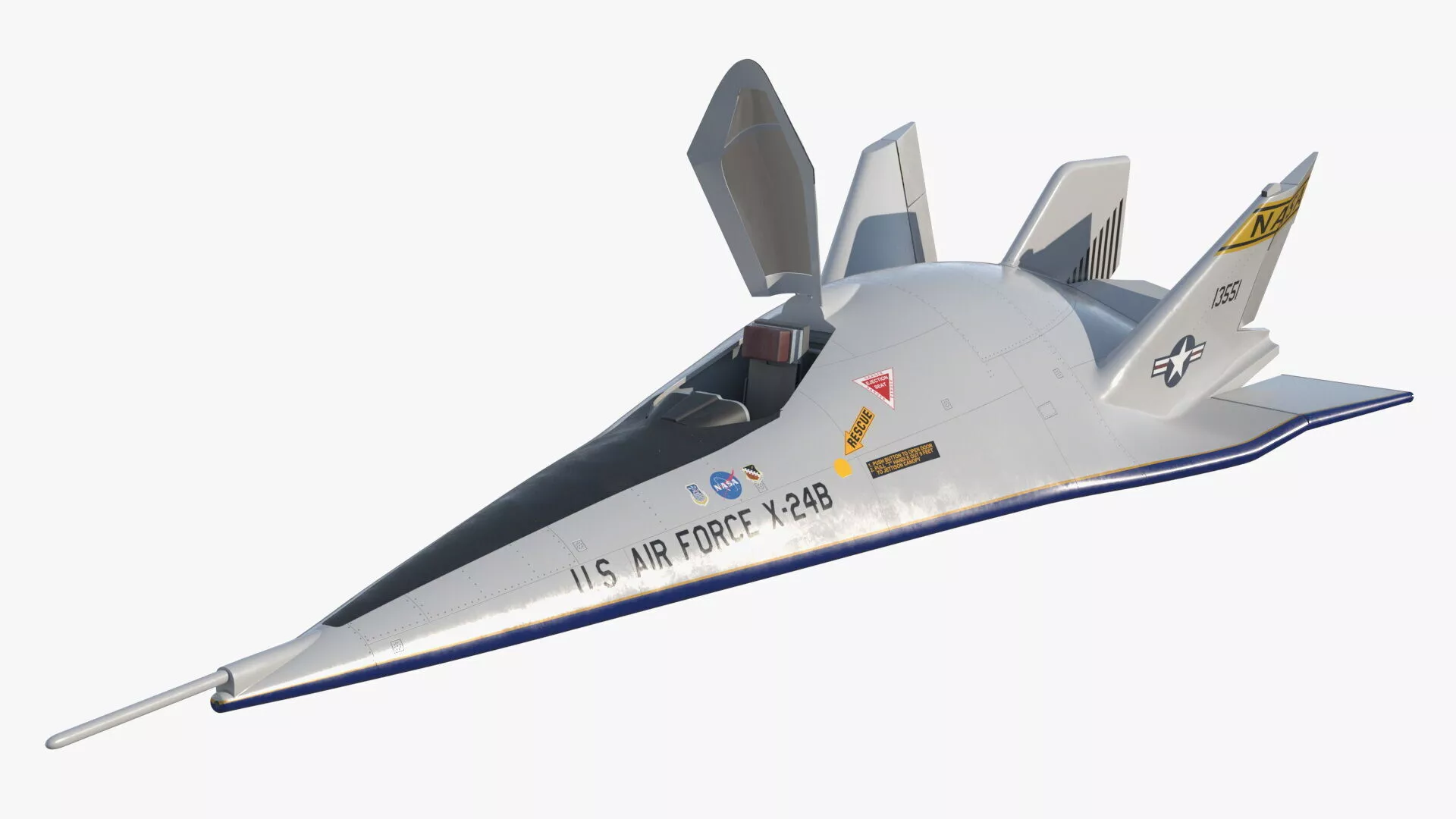 Experimental Aircraft Martin Marietta X-24B Rigged 3D model