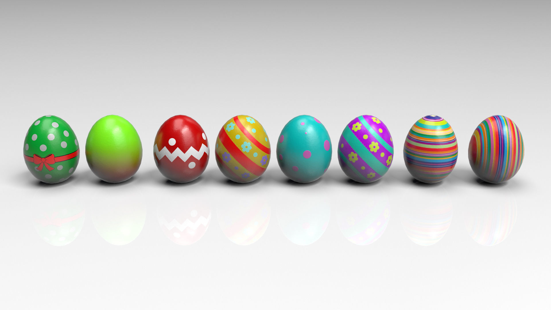 Easter egg Low-poly 3D model_4