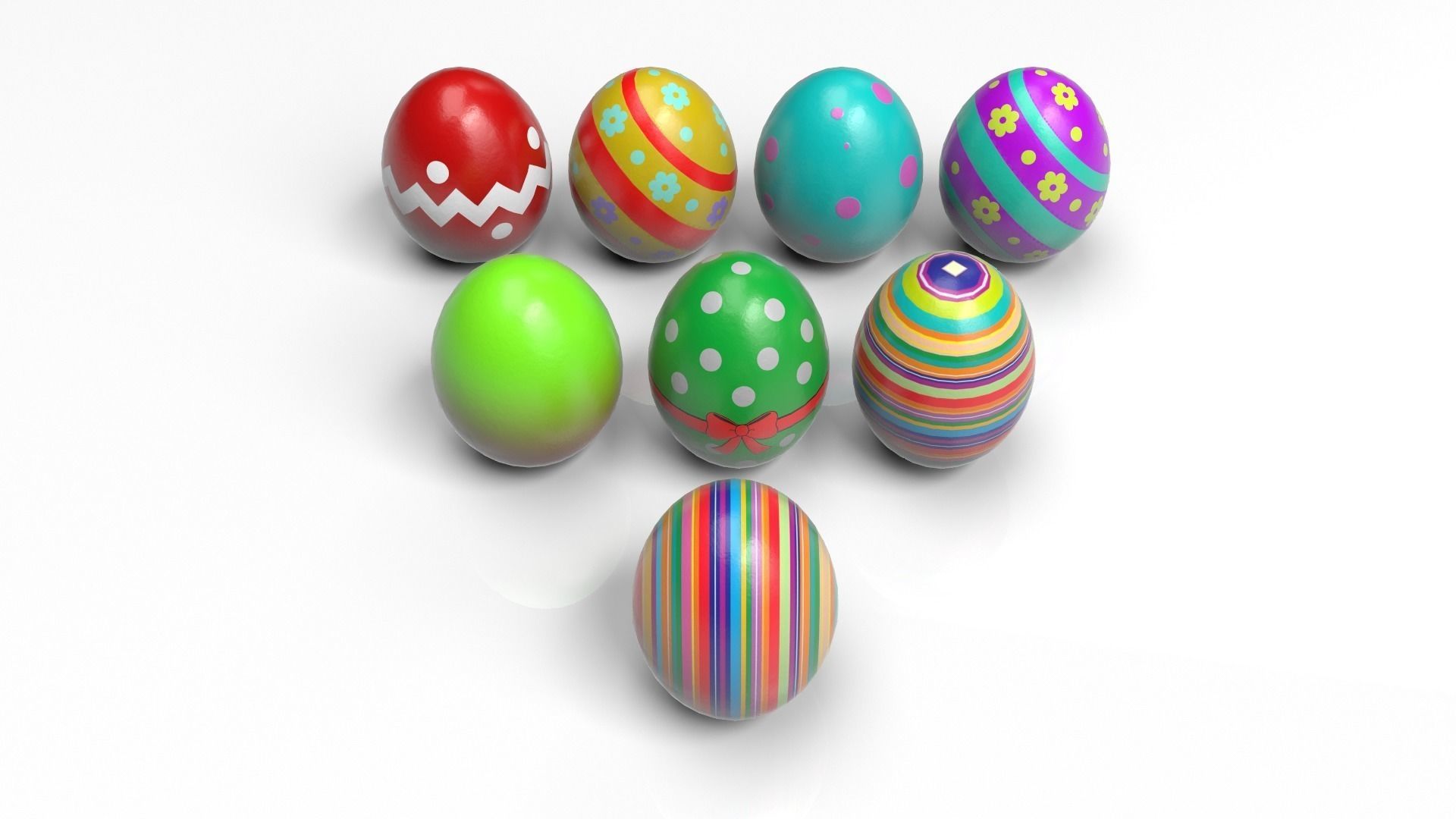 Easter egg Low-poly 3D model_2