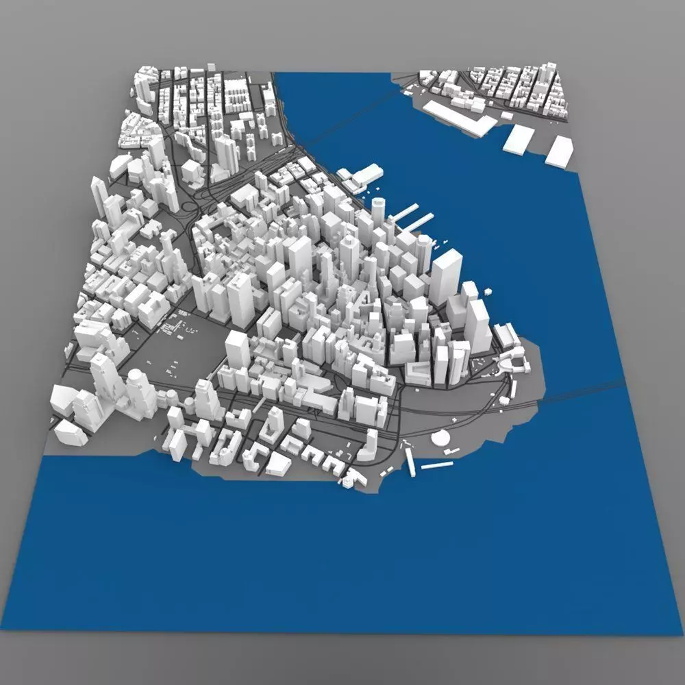 Lower Manhattan Cityscape- 3ds and obj 3D model | CGTrader