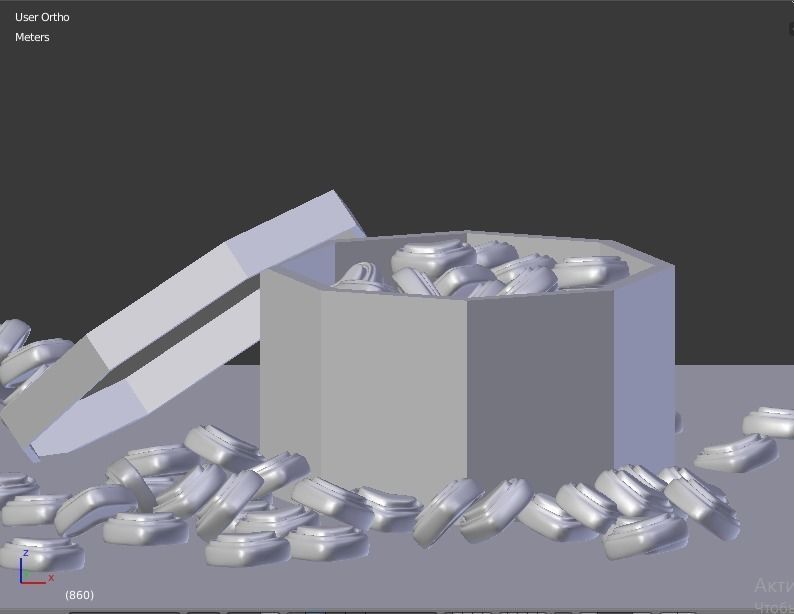 Box of chocolate hearts  3D model_1