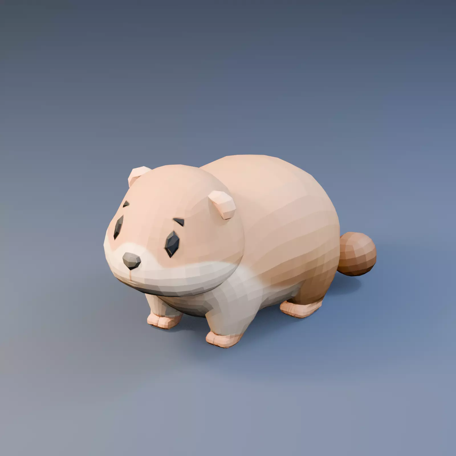 Cute Stylized Low Poly Marmot Low-poly 3D model
