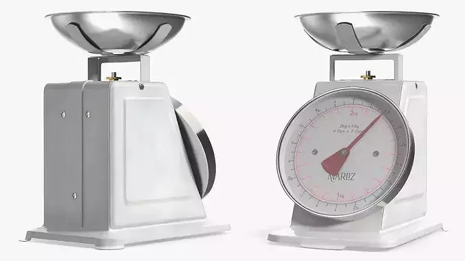 Marliz Kitchen Scale with Coffee Beans White 3D model 3